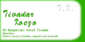 tivadar koczo business card