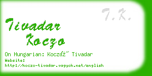 tivadar koczo business card